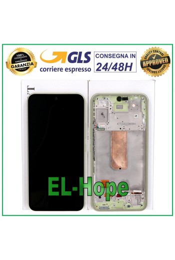 Écran tactile LCD 100 % d origine Samsung Galaxy A54 5G 2023 SM-A546, cadre vert