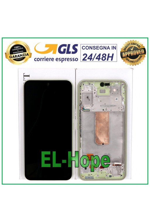 Écran tactile LCD 100 % d origine Samsung Galaxy A54 5G 2023 SM-A546, cadre vert