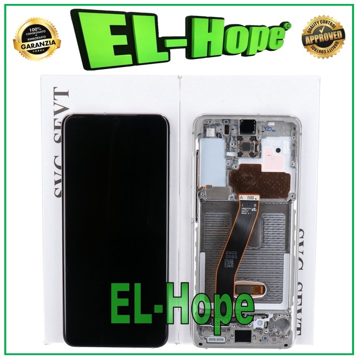 Cadre d origine, e'cran tactile blanc pour Samsung S20 SM-G980 G981 (GH82-22123B)