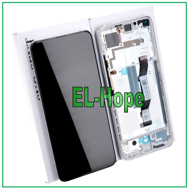 Écran LCD tactile en verre argente' avec cadre d origine pour Xiaomi Mi 10T / 10T Pro et Redmi K30S