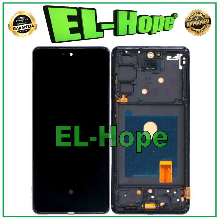 Écran tactile LCD OLED + châssis pour Samsung Galaxy S20 FE SM G780F G781 Bleu marine