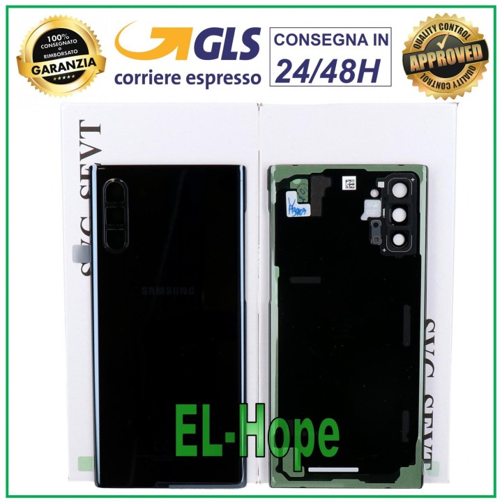 Cache batterie arrie're noir d origine pour Samsung Galaxy Note 10 SM-N970