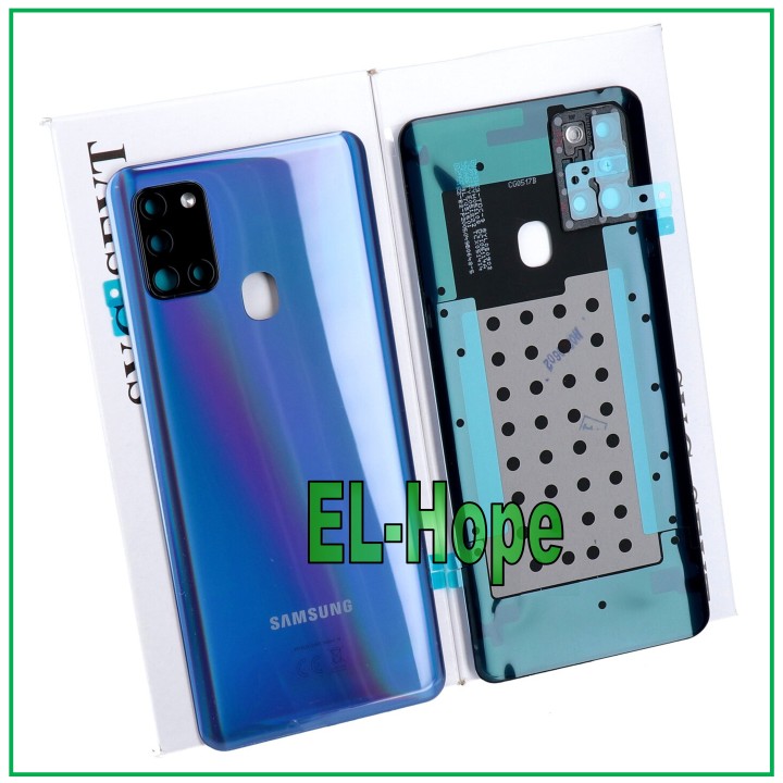 Cache batterie d origine Samsung Galaxy A21S SM-A217, coque arrie're bleue