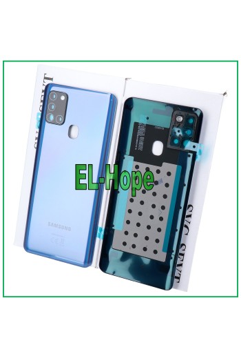 Cache batterie d origine Samsung Galaxy A21S SM-A217, coque arrière bleue