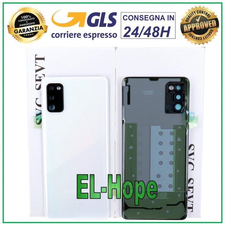 Cache batterie d origine Samsung Galaxy A41 SM-A415, coque arrie're blanche