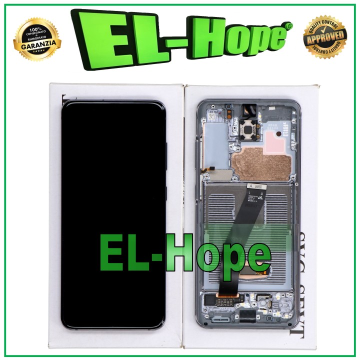 Cadre et e'cran d origine pour Samsung S20 SM-G980 G981 tactile noir et gris GH82-22123A