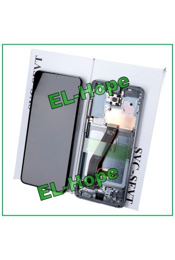 ÉCRAN LCD + CADRE ORIGINAL SAMSUNG GALAXY S20 SM-G980 G981 TACTILE NOIR GRIS
