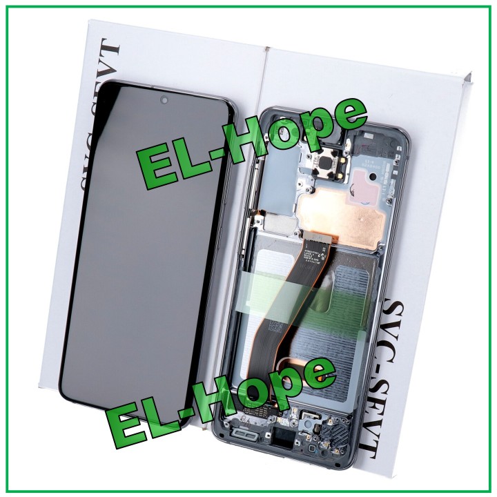 Cadre et e'cran d origine pour Samsung S20 SM-G980 G981 tactile noir et gris GH82-22123A