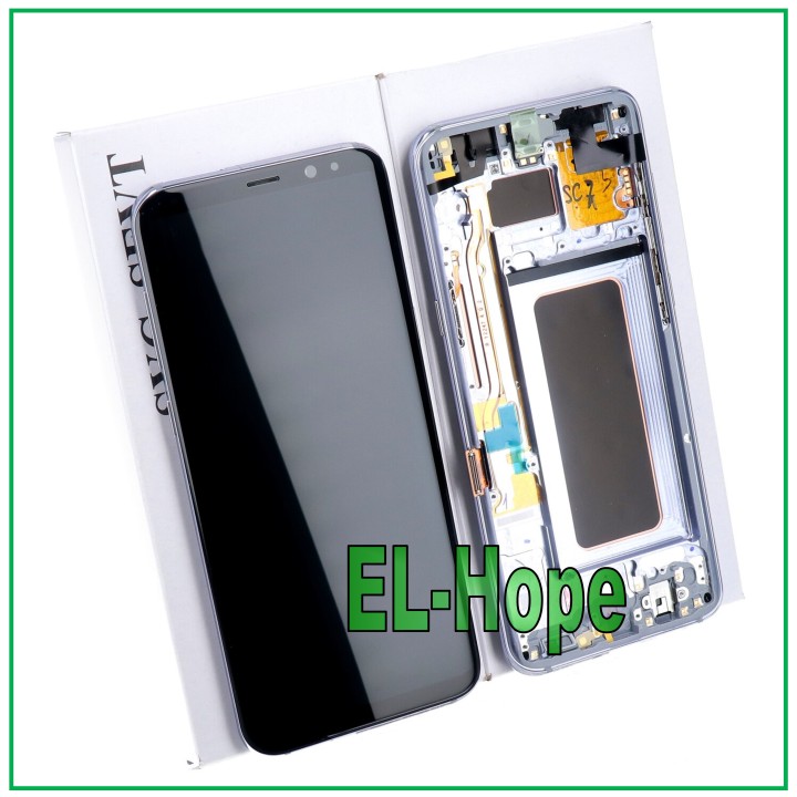 Écran LCD tactile violet avec cadre d origine pour Samsung S8+ Plus SM-G955 F (GH97-20470C)