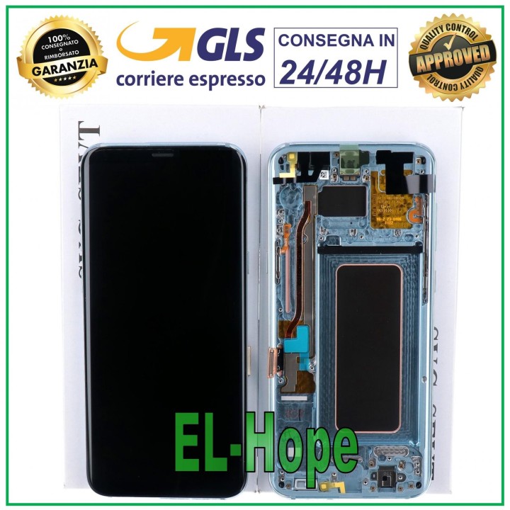 Cadre d origine, e'cran tactile bleu pour Samsung S8 Plus SM-G955 F/FN (GH97-20470)
