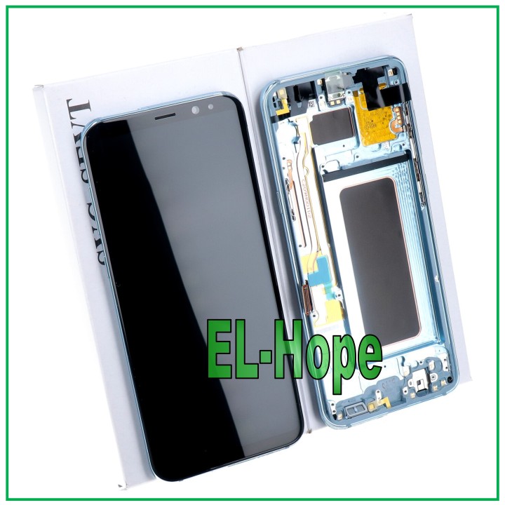 Cadre d origine, e'cran tactile bleu pour Samsung S8 Plus SM-G955 F/FN (GH97-20470)