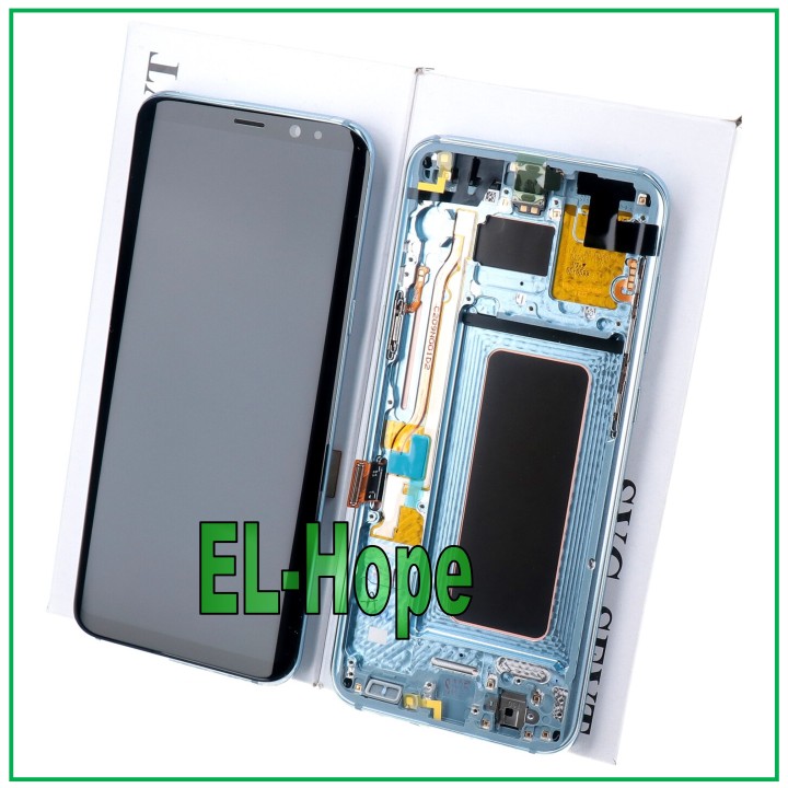 Cadre d origine, e'cran tactile bleu pour Samsung S8 Plus SM-G955 F/FN (GH97-20470)