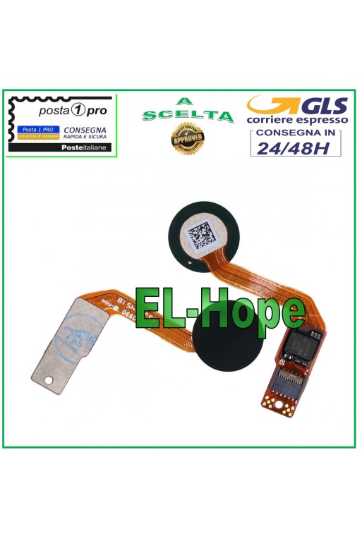 Clé plate avec capteur d empreintes digitales pour Huawei Mate 20 HMA-L09 L29 Noir