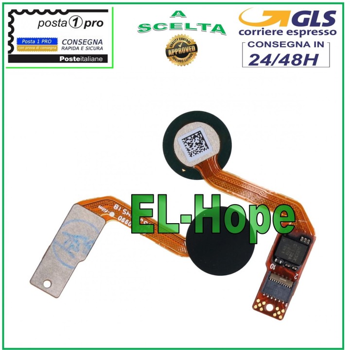 Cle' plate avec capteur d empreintes digitales pour Huawei Mate 20 HMA-L09 L29 Noir