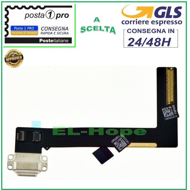 Connecteur de charge plat flexible blanc pour Apple iPad Air 2 A1566 A1567