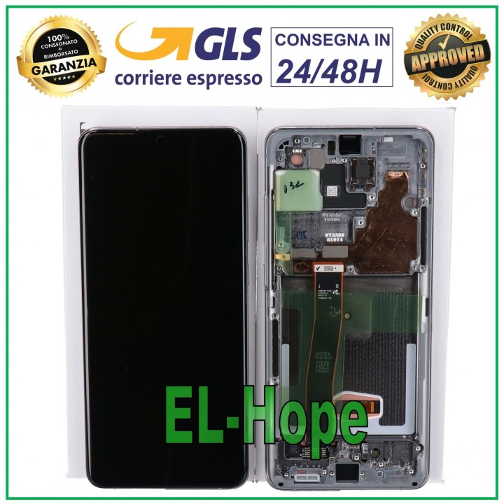 Cadre et e'cran d origine pour Samsung S20 Ultra SM-G988, e'cran tactile gris GH82-22271B