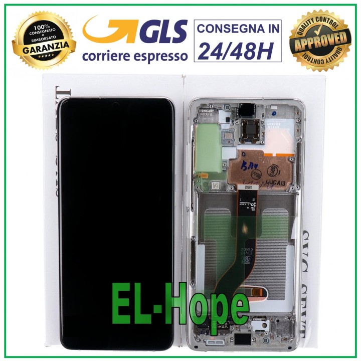 Cadre d e'cran d origine pour Samsung S20 Plus SM-G985 G986 tactile blanc GH82-22145B