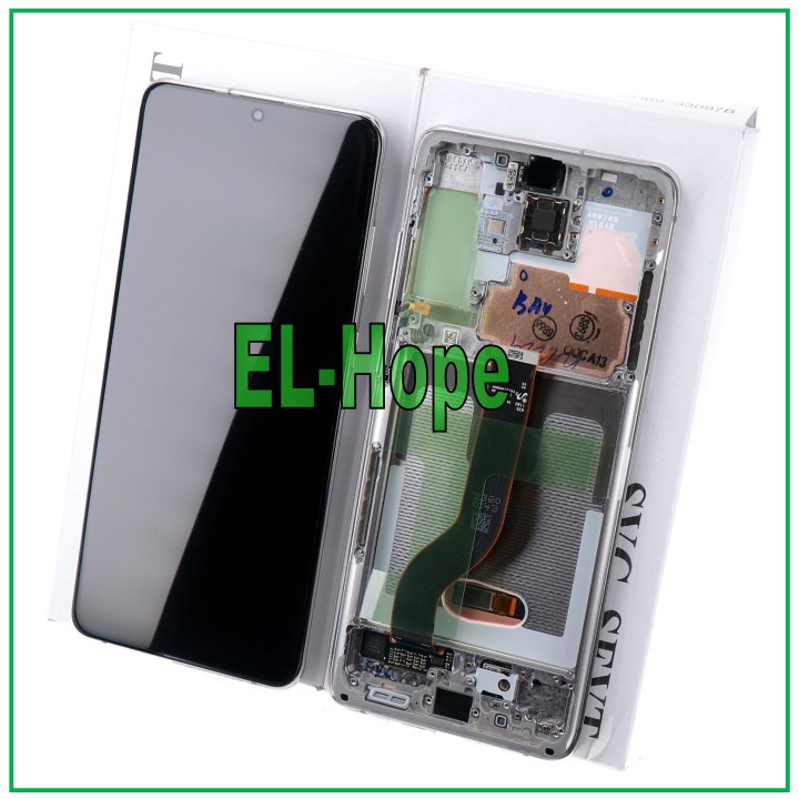 Cadre d e'cran d origine pour Samsung S20 Plus SM-G985 G986 tactile blanc GH82-22145B