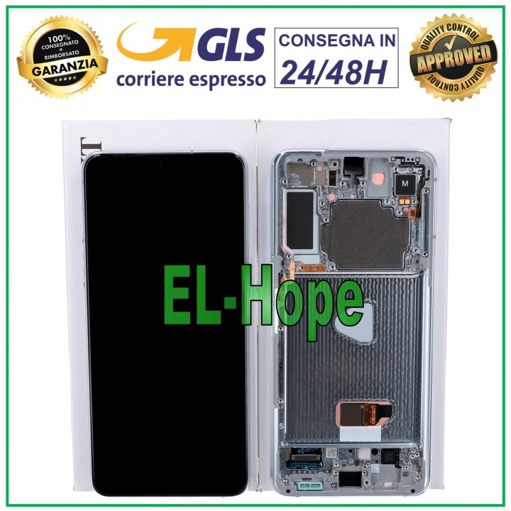 Cadre d e'cran d origine pour Samsung S21+ Plus SM-G996 tactile argent GH82-24554C