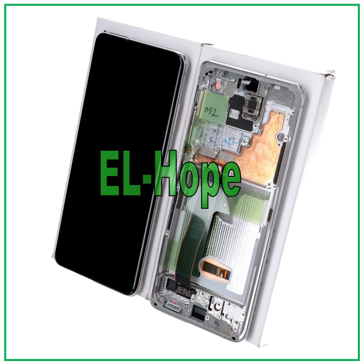 Écran LCD tactile blanc avec cadre d origine pour Samsung S20 Ultra SM-G988 (GH82-22271C)