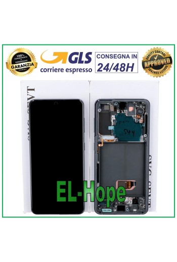 Écran LCD d origine + cadre Samsung Galaxy S21 SM-G991 Écran tactile Noir Gris