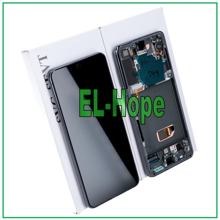 Cadre d e'cran d origine pour Samsung S21 SM-G991, e'cran tactile, noir et gris, GH82-24718A