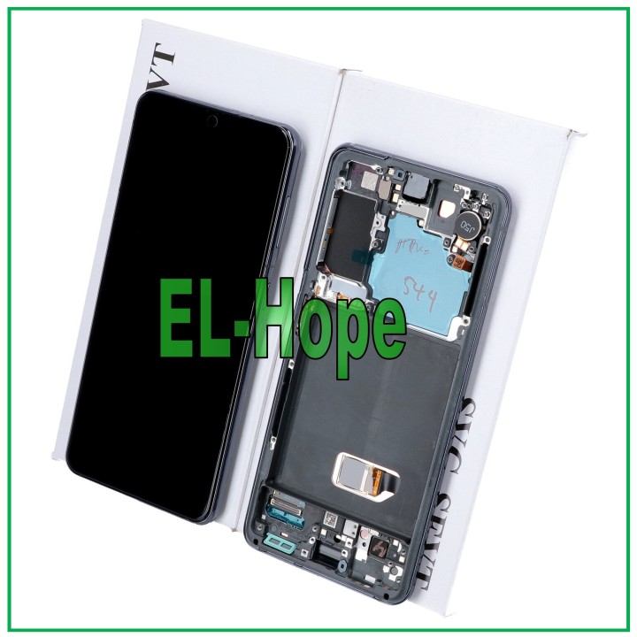 Cadre d e'cran d origine pour Samsung S21 SM-G991, e'cran tactile, noir et gris, GH82-24718A