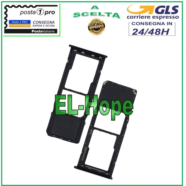 Compartiment pour carte SIM et micro SD pour Samsung Galaxy A20 SM-A205F Noir
