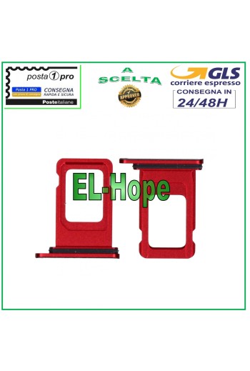 Compartiment pour chariot à fentes, support pour carte nano SIM, boîtier pour carte pour Apple iPhone 11, rouge