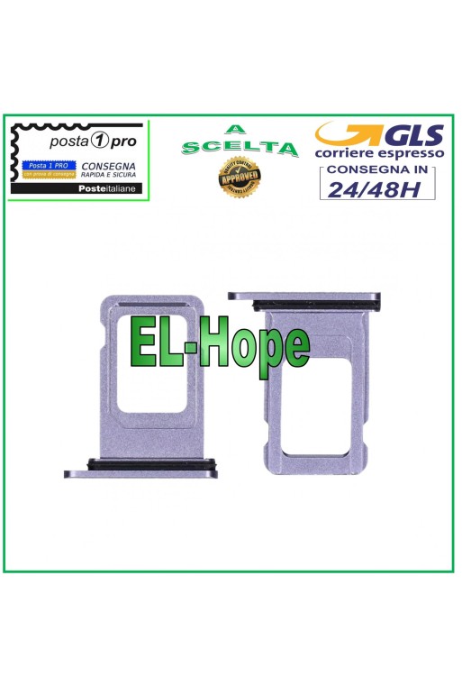COMPARTIMENT POUR CHARIOT À FENTES SUPPORT NANO SIM APPLE IPHONE 11 BOÎTIER DE CARTE VIOLET