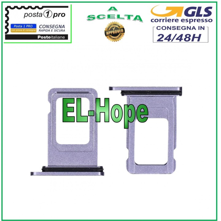 COMPARTIMENT POUR CHARIOT À FENTES SUPPORT NANO SIM APPLE IPHONE 11 BOÎTIER DE CARTE VIOLET