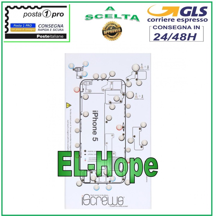 VIS CARTE VIS BOÎTIER PAD ILLUSTRÉ POUR DÉMONTAGE APPLE IPHONE 5