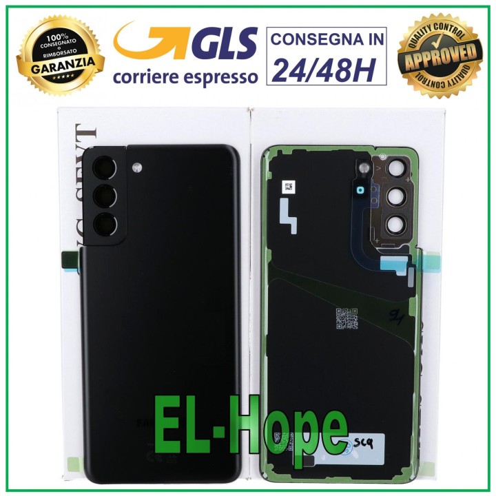 Cache batterie arrie're noir d origine pour Samsung Galaxy S21 Plus SM-G996