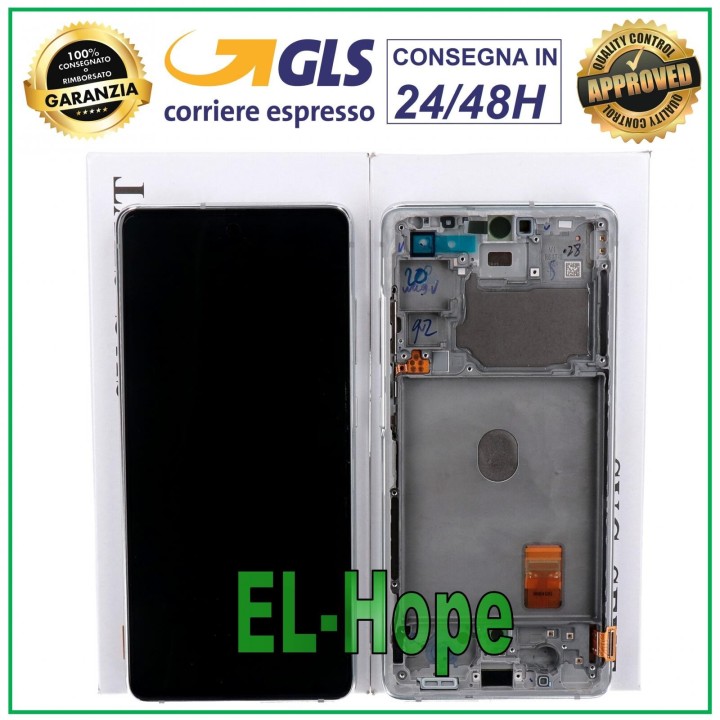 Cadre d origine, e'cran tactile blanc pour Samsung S20 FE SM-G780F (GH82-24220B)