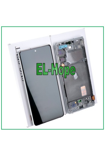 Écran LCD + cadre d origine Samsung Galaxy S20 FE SM-G780F Écran tactile blanc