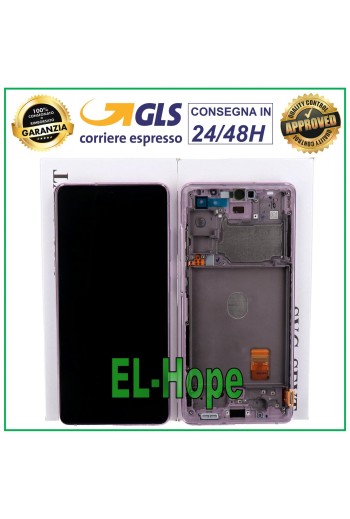 Écran LCD d origine Samsung Galaxy S20 FE SM-G780F tactile violet lavande