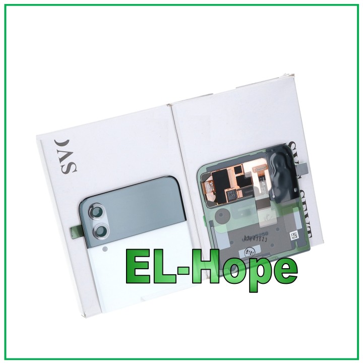 Écran LCD supe'rieur arrie're blanc d origine Samsung Z Flip 4 SM-F721B GH97-27947F