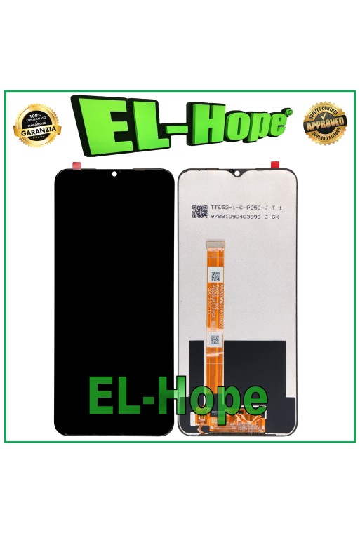 Écran LCD tactile en verre noir pour Oppo Realme C3 RMX2027 RMX2020