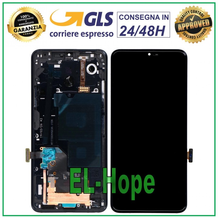 Écran LCD + châssis pour LG G7 ONE G7-FIT LMQ850EM Écran tactile Noir