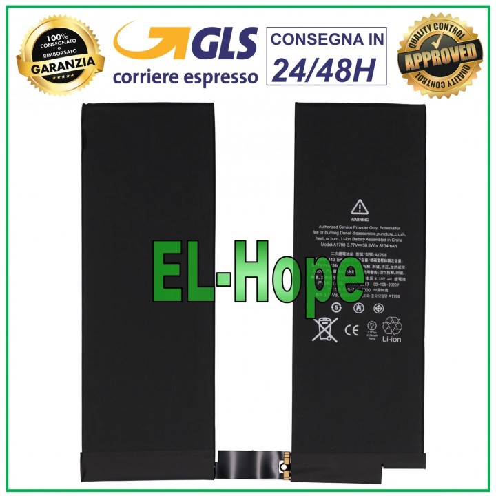 Batterie de remplacement Li-ion pour Apple iPad Pro 10.5 A1701 A1709 A1798 8134 mAh