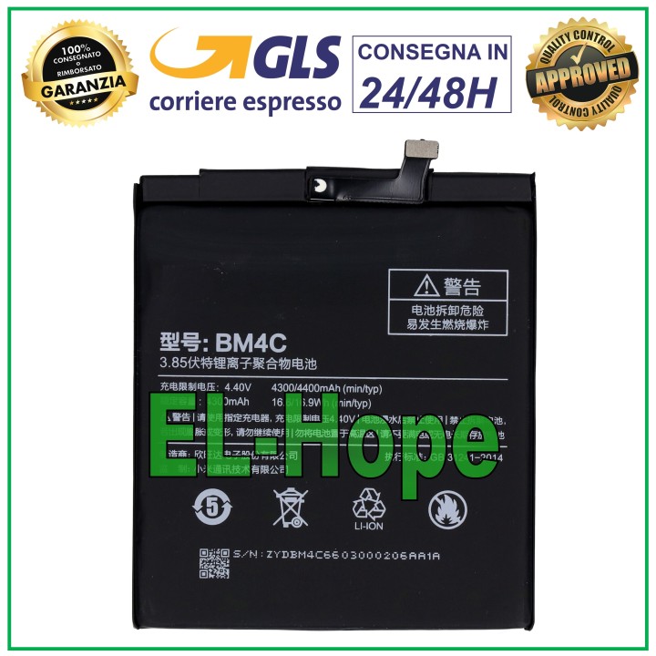 Batterie d origine BM4C pour Xiaomi Mi Mix 4400 mAh 4,40 V