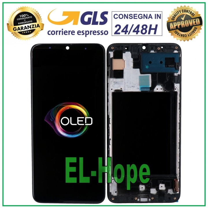 Écran LCD OLED pour Samsung Galaxy A70 SM-A705, e'cran tactile avec cadre en verre
