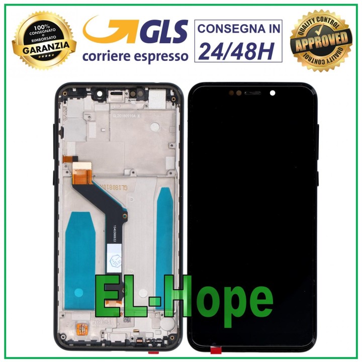 Cadre d e'cran LCD pour Motorola Moto One P30 Play XT1941, e'cran tactile en verre noir