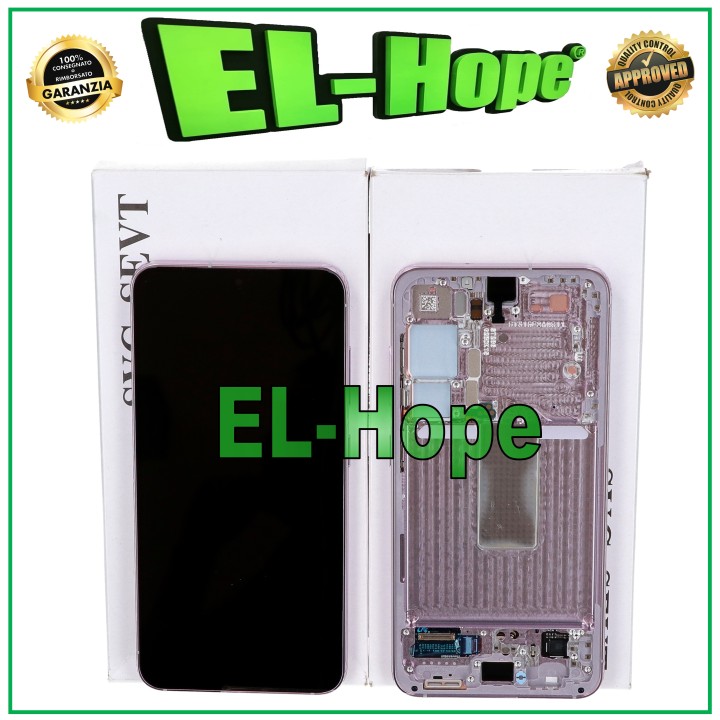Écran tactile LCD d origine Samsung S23 SM-S911 rose lavande clair GH82-30480D