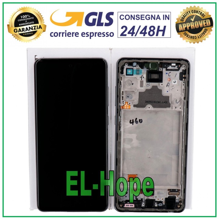 Écran LCD tactile d origine pour Samsung A72 SM A725 A726, cadre noir, GH82-25541A