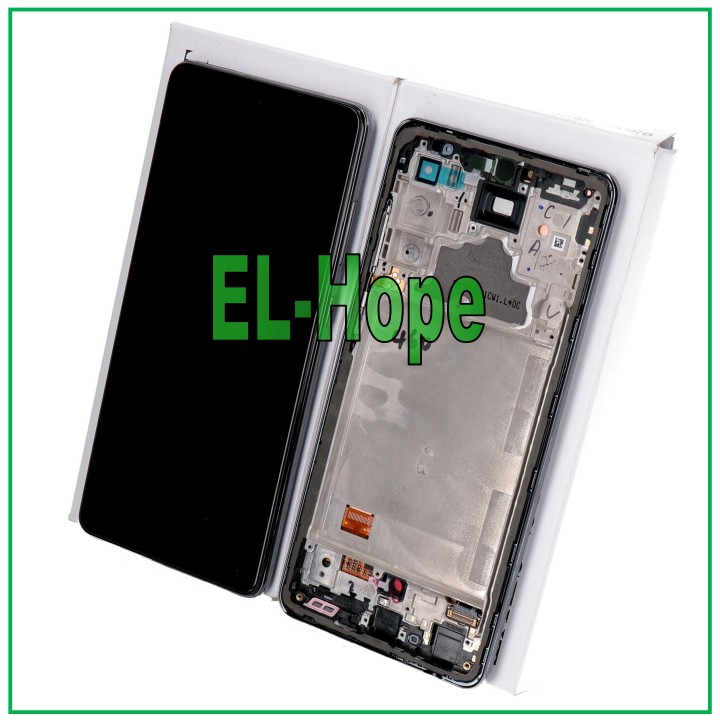 Écran LCD tactile d origine pour Samsung A72 SM A725 A726, cadre noir, GH82-25541A