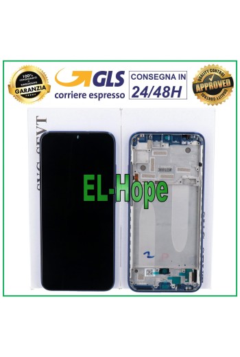 Écran LCD d origine + cadre pour Xiaomi Mi A3 M1906F9 / Mi CC9E, écran tactile bleu