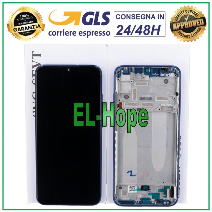 Écran LCD d origine + cadre pour Xiaomi Mi A3 M1906F9 / Mi CC9E, e'cran tactile bleu