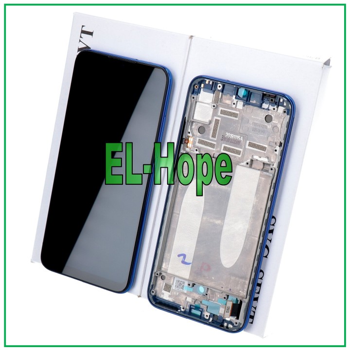 Écran LCD d origine + cadre pour Xiaomi Mi A3 M1906F9 / Mi CC9E, e'cran tactile bleu
