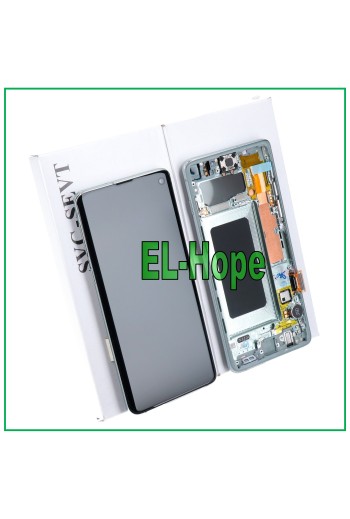 Écran LCD d origine Samsung Galaxy S10 SM-G973F Écran tactile PRISM GREEN